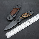 LAOTIE X66 200mm Stainless Steel Folding Knife Outdoor Survival Tools Kit Hiking Climbing Multifunctional Knife Random Pattern