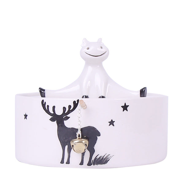 Pet Ceramic Electric Automatic Water Fountain Dog Cat Drinking Bowl Tank Water Dispenser Pump