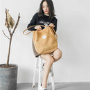 IPRee Woman Canvas Tote Handbag Large Capacity Shoulder Shopping Bag Outdoor Travel