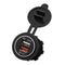 5V 3.4A Motorcycle QC 3.0 Dual USB Waterproof IP66 Socket Charger Power Adapter