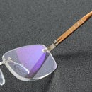 Aluminum-magnesium Alloy Reading Glasses Frameless HD Resin Lenses Presbyopic Glasses