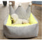 3 Colors Luxury Crown Crystal Velvet Pet Bed Kennel Dog Cat Warm Sofa Pet Bed