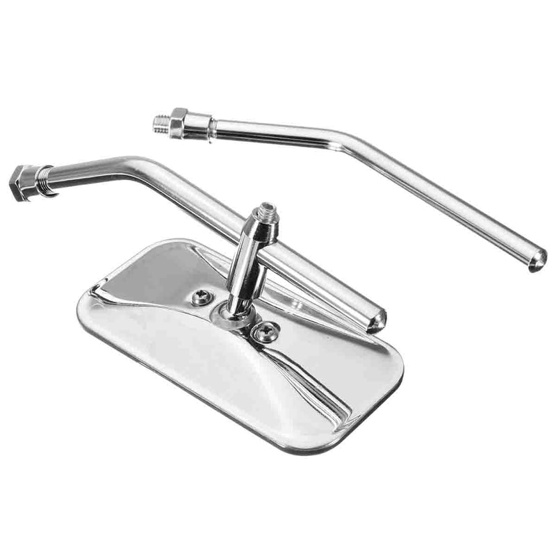 8mm Square Retro Classic Motorcycle Rear View Mirrors For Harley Thruxton Bonneville