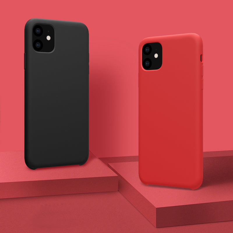 NILLKIN Smooth Shockproof Soft Liquid Silicone Rubber Back Cover Protective Case for iPhone 11 6.1 inch