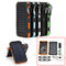 Electric Charging Solar Power Bank Case 2 LED Dual Ports Waterproof Power Bank For Smartphone
