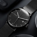 GADYSON A9105 Calendar Casual Style Men Wristwatch Full Steel Luminous Display Quartz Watch