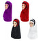 Women Girls Mask Hijab Lace Scarf Islamic Amira Headwear Shawls Headwraps