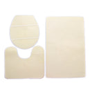 3PCS Christmas Toilet Seat Covers Bathroom Mat Bathroom Carpet Set Absorbent Bath Rugs
