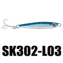SeaKnight SK302 1PC 21g 65mm Jigging Fishing Lure Metal Sinking Spoon Fishing Baits 3D Eyes