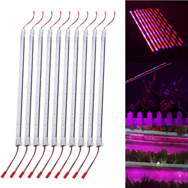 10PCS 50CM SMD5730 Red:Blue 5:1 LED Plant Grow Rigid Strip Hydroponic Bar Light Kit DC12V