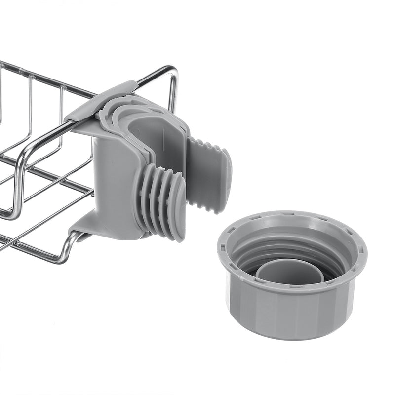 Stainless Steel Kitchen Sink Faucet Sponge Soap Drain Rack Storage Holder Shelf Storage Rack