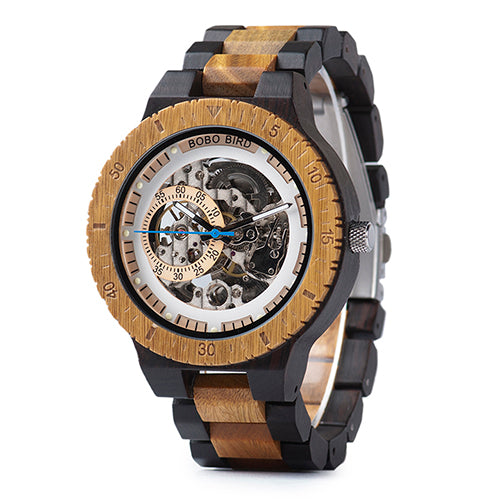 BOBO BIRD K-GR05 Retro Design Automatic Mechanical Watch Wooden Men Wrist Watch