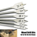 6pcs 10-25mm Flat Spade Drill Bit Hex Shank Woodworking Spade Drill Bit Hole Cutter