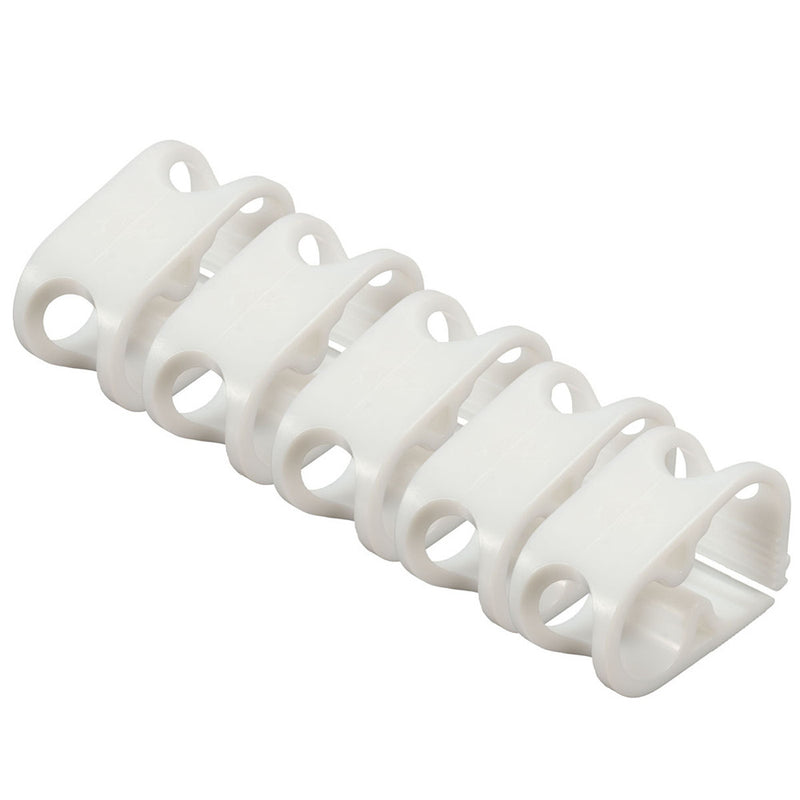 5pcs Plastic Pinch Clamp Siphon Hose Flow Control Valve Tube Clamp Medium White/Black 7.5 MM