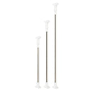 Stainless Steel Shower Curtain Retractable Rod With Large Square Head Bathroom Grab Bar