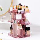 Adjustable 360 Rotating Makeup Jewelry Box Square Storage Rack Organizer Stand Display