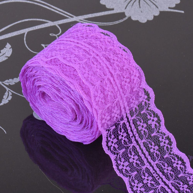 10 Yards 4.5cm Multi-Color Lace Wide Ribbon DIY Crafts Sewing Clothing Materials Gift Wedding Lace Closure