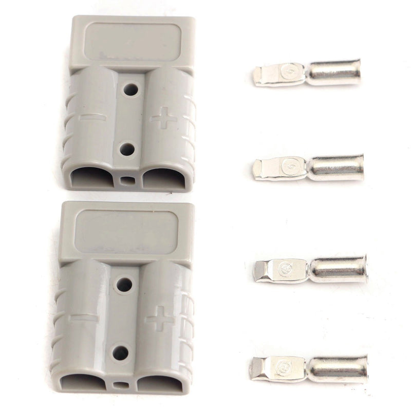 2pcs Battery Quick Connector Kit 50A 6AWG Plug Connect Disconnect Winch Trailer