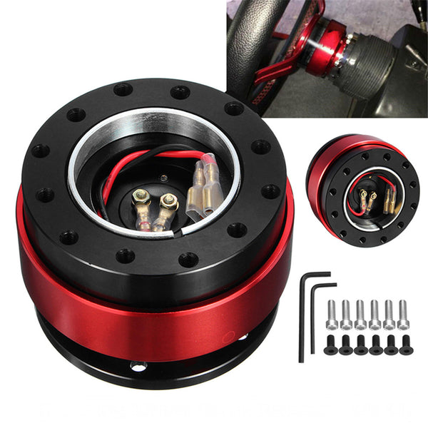 Universal Aluminum Alloy Steering Wheel Quick Release Hub Adapter Off Boss Kit