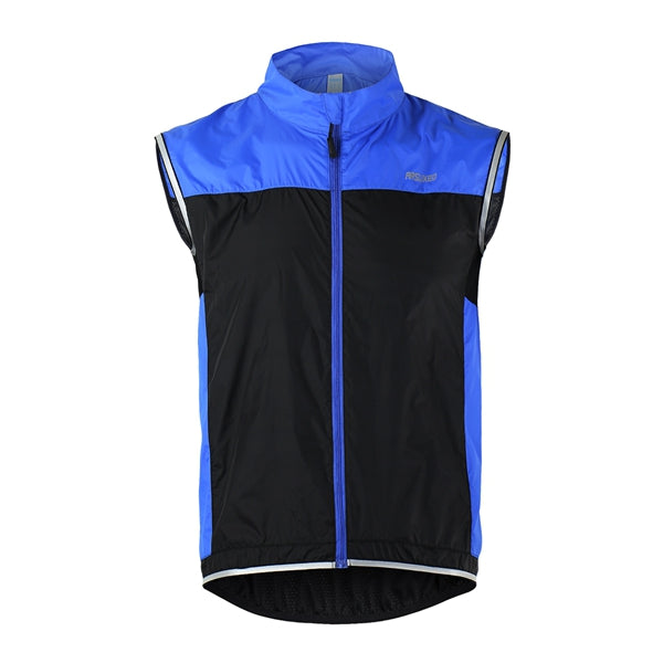 ARSUXEO Cycling Sleeveless Jacket Vest Waistcoat Windbreaker Ultralight Breathable For Running