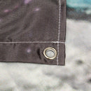 Space Nebula Cat Eating Pizza Home Bathroom Shower Curtain Polyester Hook Set