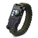 IPRee 8 In 1 Outdoor SOS Survival Bracelet LED Light Compass Whistle Multifunction Tool Kits