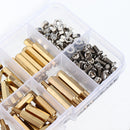 Suleve M3BH9 180Pcs M3 Male-Female Brass Hex Column Standoff Support Spacer Pillar Stainless Steel Screws Nuts for PCB Board