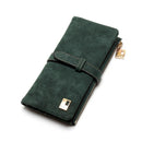 IPRee Vintage PU Leather Long Wallet Two Fold Billfold Pocket ID Credit Card Holder Coin Purse Men Women