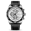 MEGIR 2096 Luxury Sports Style Chronograph Waterproof Multifunction Quartz Watch Men Wrist Watch