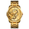 SKMEI 9193 Luxury Chinese Dragon Pattern Golden Waterproof Men Watch Quartz Watch