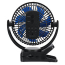 360 Portable 3 Speed USB Clip On Timing Desk Fan Pram Car 5000mAh Rechargeable