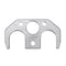 Aluminum Alloy V6 Fisheye Effector + M4 Fixed Plate For Dual Nozzle Extruder 3D Printer Part