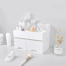 Desktop Storage Box with 2 Drawers Cosmetic Makeup Holder Sundries Organizer Office Home Supplies