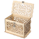 Rustic Wedding Card Box Birthday Party DIY Wooden Gift Case With Lock Weddings Decor