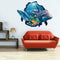 Miico Creative 3D Sea Fish Dolphin Removable Home Room Decorative Wall Decor Sticker