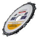 Drillpro 4-1/2 Inch Grinder Chain Disc 22mm Arbor 13T Wood Carving Disc 115mm For 115 Angle Grinder