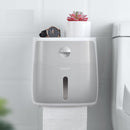 Toilet Paper Double Roll Holder Tissue Bathroom Wall Mounted Storage Hook Shelf Storage Baskets