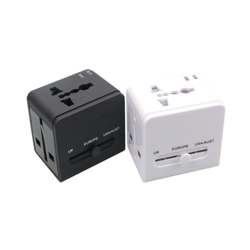 YICHEN TR-148 Worldwide Universal Multi-functional Conversion Power Plug Converter Dual USB Travel Conversion Plug Standard EU US UK AU Plug Portable Travel Plug