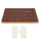 3D Silicone Human Traumatic Skin Model Mould Portable Suturing Practice Training Pad for Medical Student with 1 Pair Gloves
