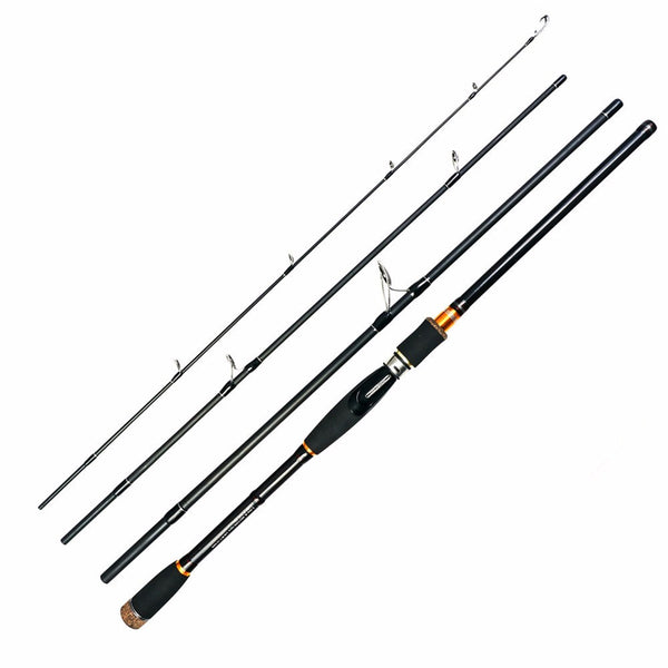 JOHNCOO 2.7m Spinning Fishing Rod 4 Sections Medium Rapid Action Fishing Pole Fishing Tackle