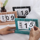 Creative Modern Wooden Calendar Desktop DIY Calendar Perpetual for Office Home Bedroom Decoration