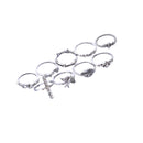 Bird Bee Crown Crown Diamond Branch Diamond Devil's Eye Ring Nine Piece Joint Ring