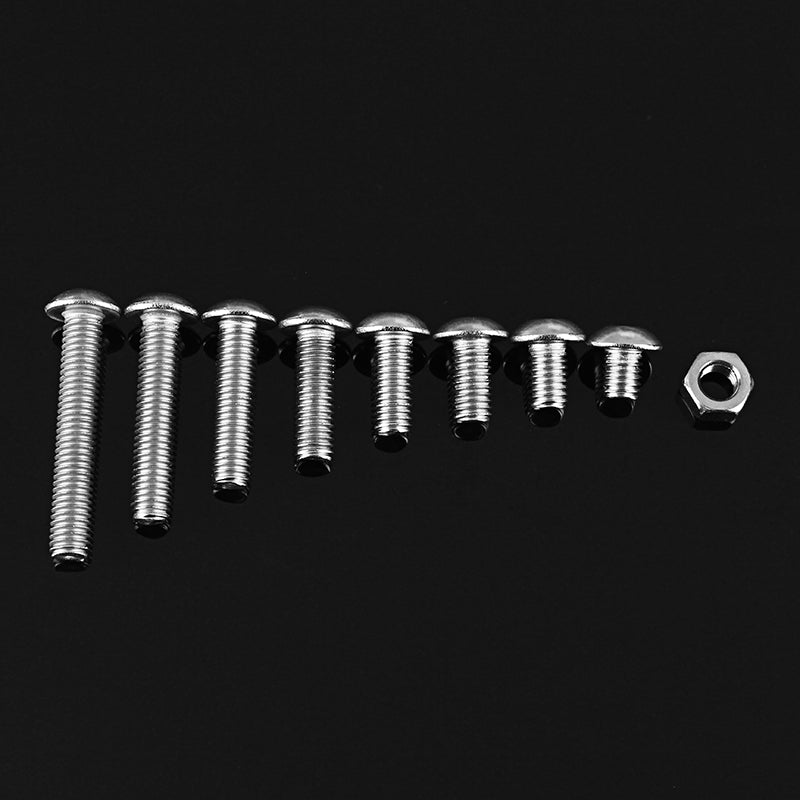Suleve M5SH2 150Pcs M5 Stainless Steel 6-30mm Hex Socket Button Head Screw Allen Bolt Assortment Kit