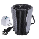 XUYUAN 600W Cup Style Power Inverter DC 12V to AC 110/220V Converter with Voice Control LED Atmosphere Lamp for Car Home Outdoor