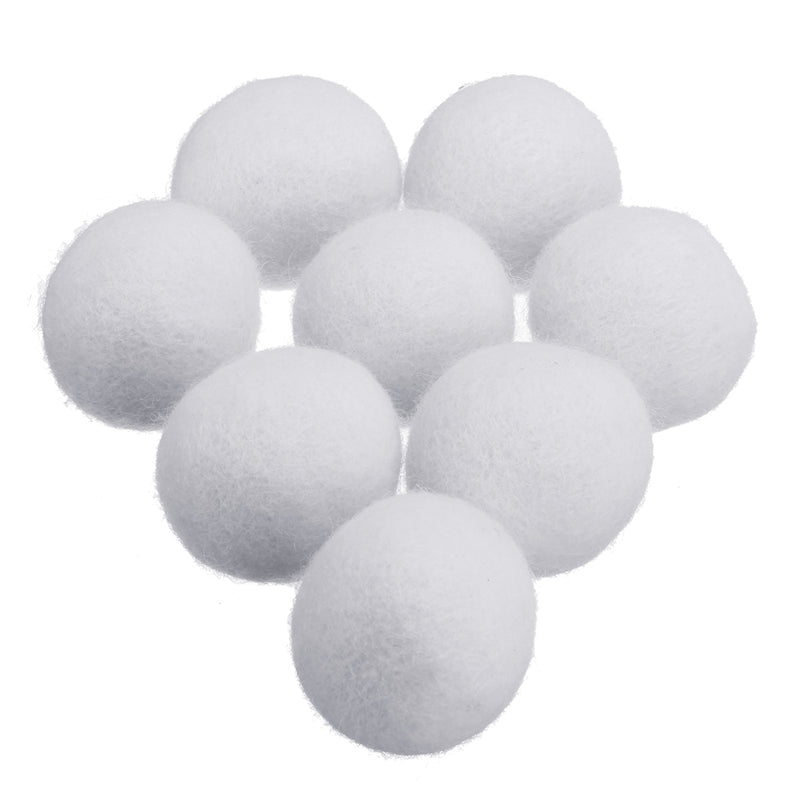 8Pcs/Set 2/3/4/5/7cm Natural Fabric Wool Dryer Ball Laundry Softener Wrinkle-free Dryer Ball