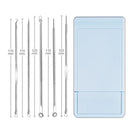 Y.F.M5Pcs Antibacterial Blackhead Acne Removal Needle Portable Facial Tools Face Pimple Extractor Blackhead Remover Set With Mirror