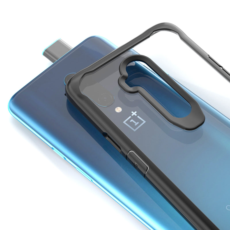 For OnePlus 7T Pro Case Bakeey Armor Shockproof Acrylic Transparent Soft TPU Bumper Edge Protective Case