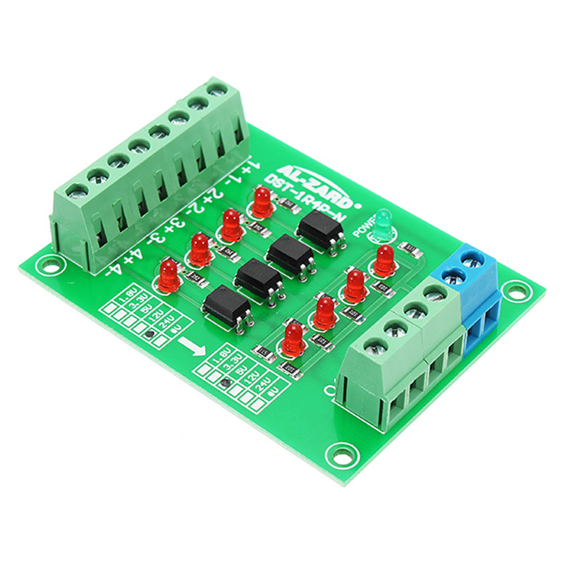 5Pcs 24V To 5V 4 Channel Optocoupler Isolation Board Isolated Module