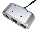 3 Way Car Cigarette Lighter Socket Splitter Adapter Charger LED