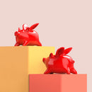 Geometry Flying Pig Decorations Piggy Bank Saving Money Coin Chinese Red Ornament from Xiaomi Youpin